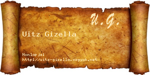 Uitz Gizella névjegykártya